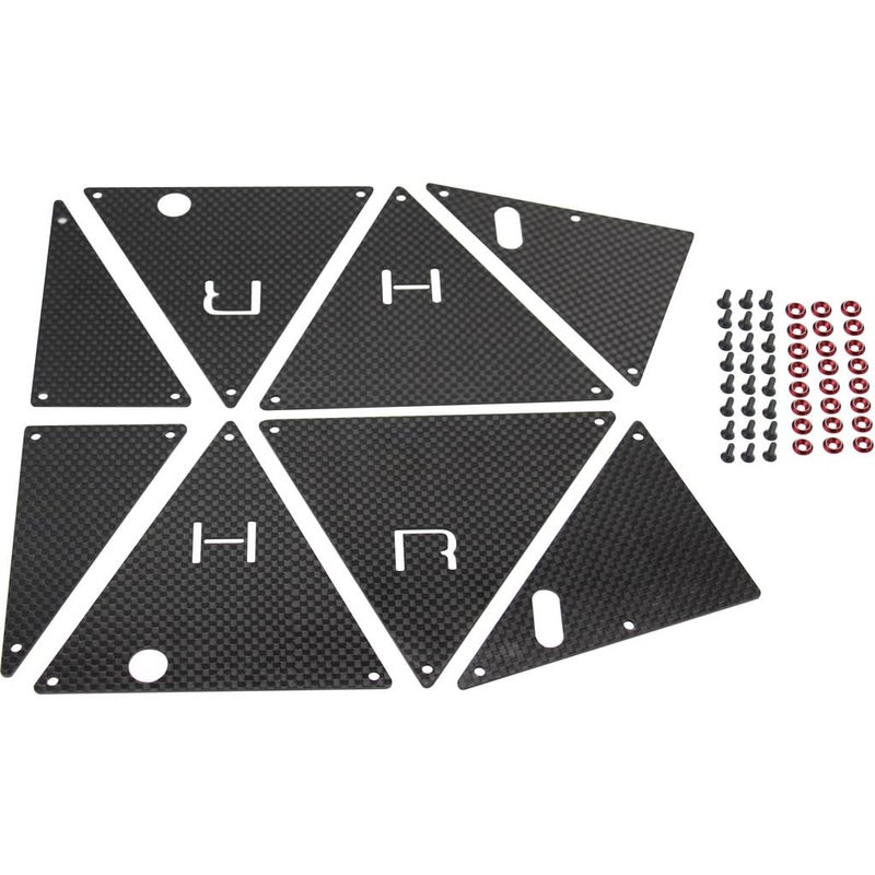 Hot Racing TUDR14G Carbon Fiber Tube Chassis Side Innter Panels TRA UDR